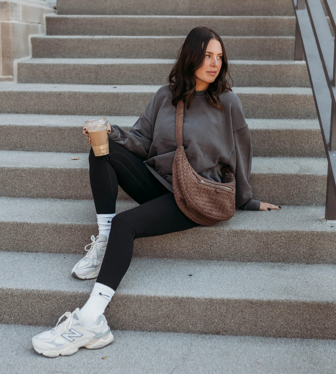 Brown Hand Woven Sling Bag | Hill x Sarah