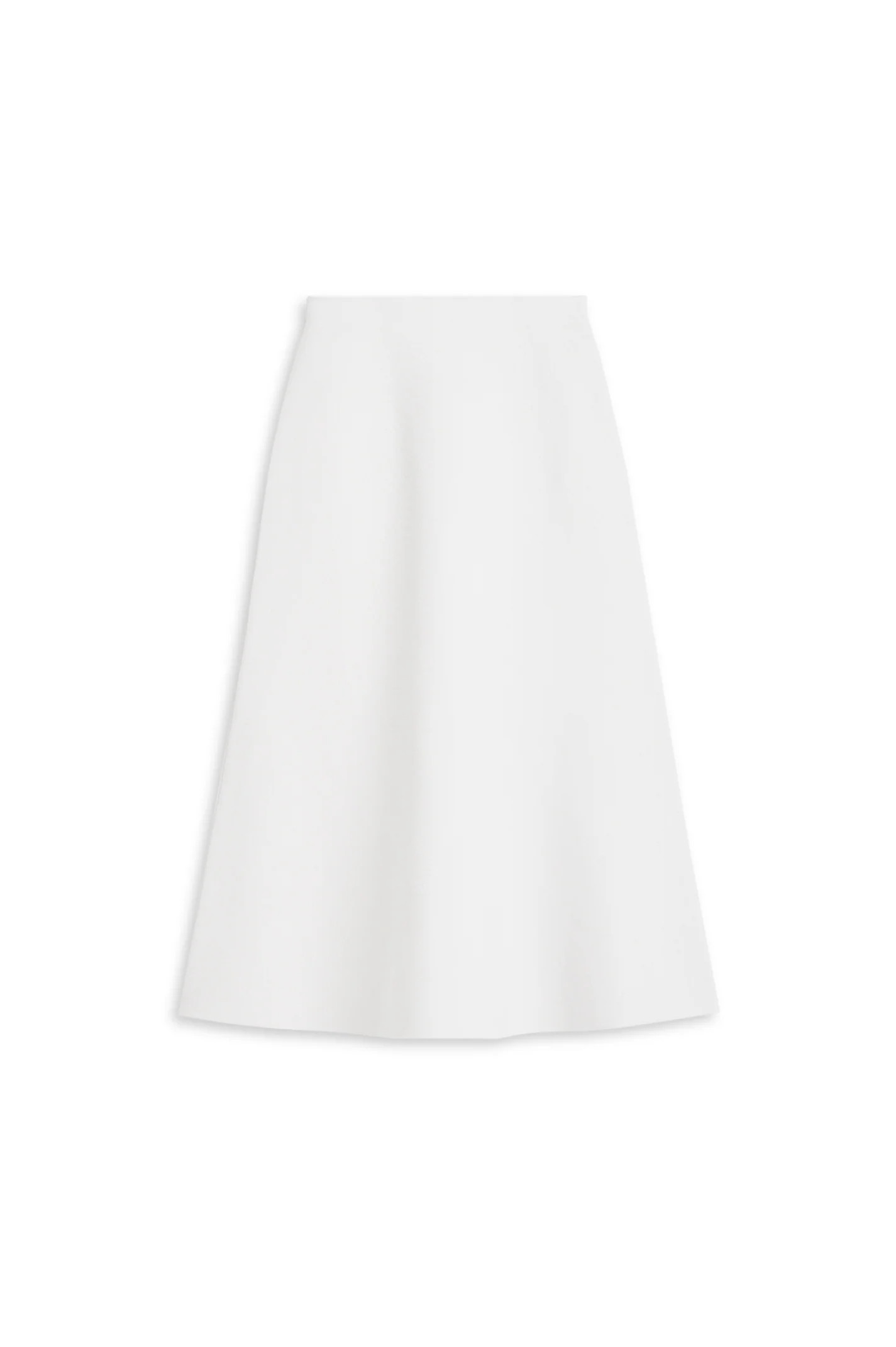 CREPE KNIT SOFT HEM SKIRT - WHITE - Scanlan Theodore | Scanlan Theodore AU