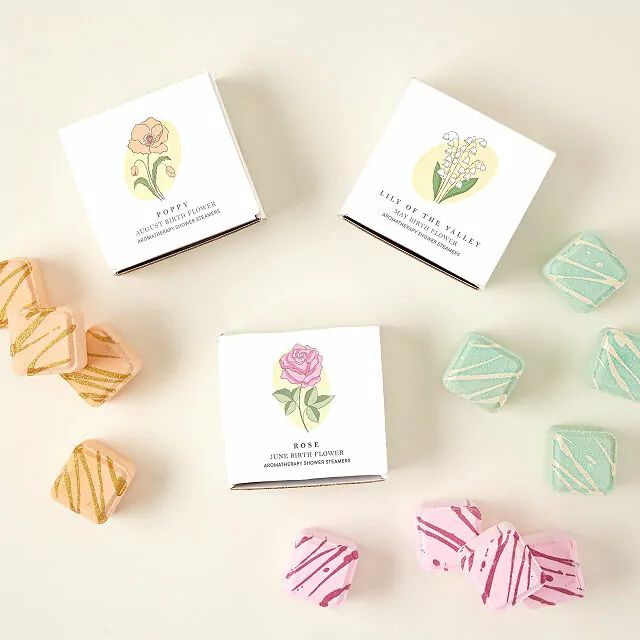 Birth Month Flower Shower Steamers | UncommonGoods