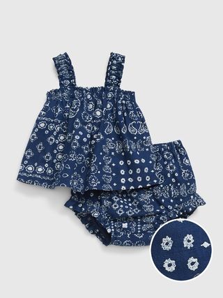Baby Linen-Cotton Two-Piece Outfit Set | Gap (US)