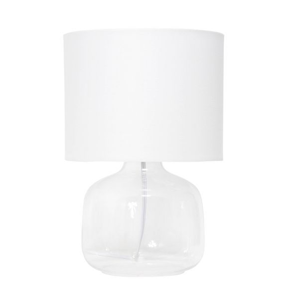 Glass Table Lamp with Fabric Shade Fresh White - Simple Designs | Target