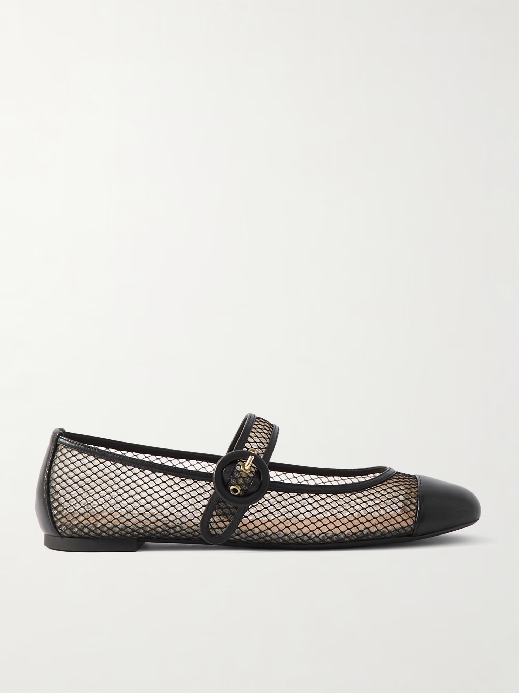 Solstice leather-trimmed mesh ballet flats | NET-A-PORTER (US)