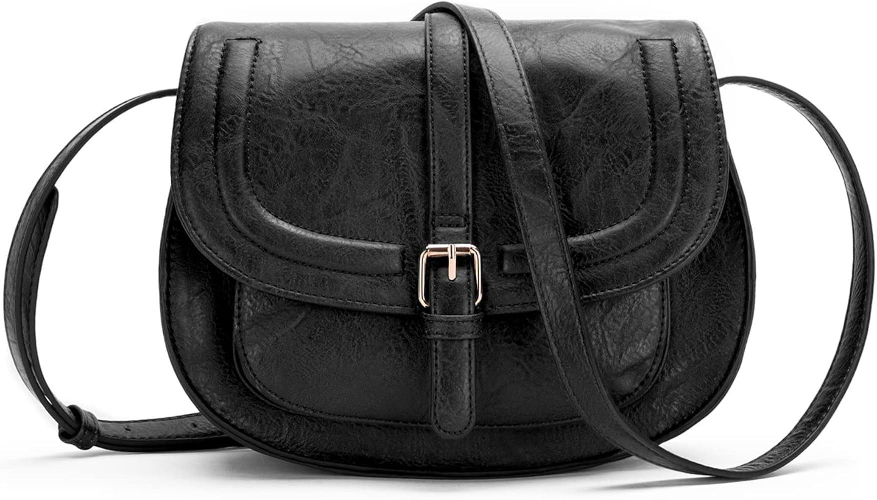 AFKOMST Crossbody Bags for Women,Small Saddle Purse and Boho Cross Body Handbags,Vegan Leather | Amazon (US)