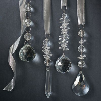 Crystal Drop 12-piece Ornament Set | Frontgate | Frontgate