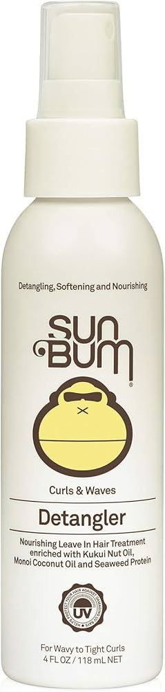 Sun Bum Curls & Waves Detangler | Vegan and Cruelty Free Moisturizing Hair Treatment for Wavy and... | Amazon (US)