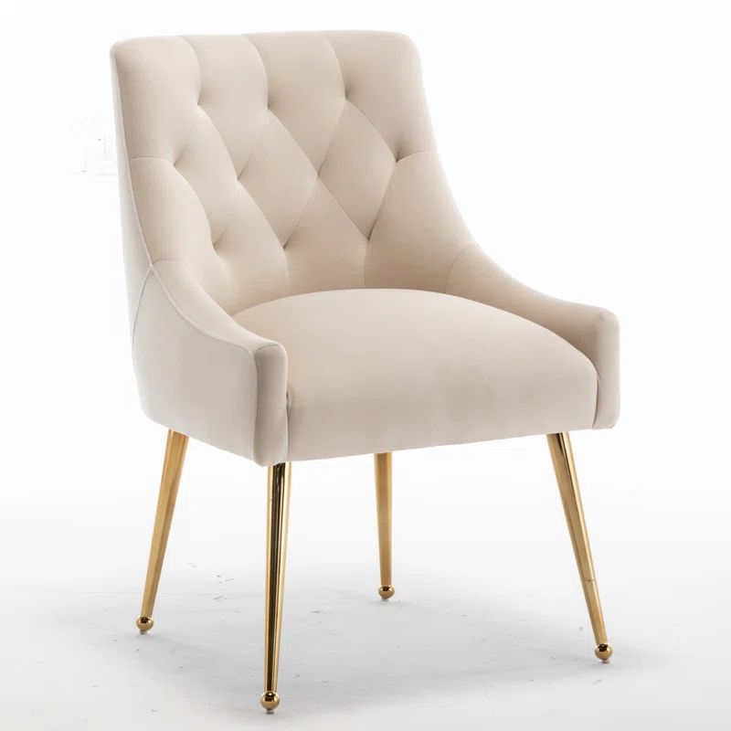 Elian Tufted Velvet Solid Back Side Chair | Wayfair North America