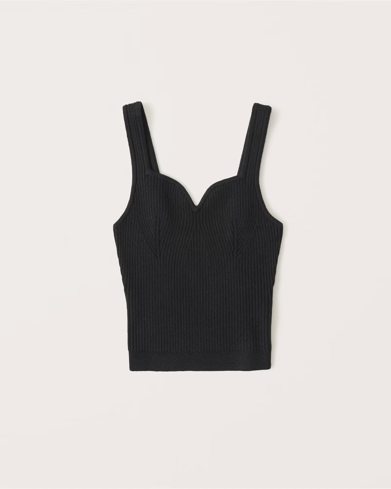 Women's Contour Sweetheart Ribbed Knit Tank | Women's Clearance | Abercrombie.com | Abercrombie & Fitch (US)