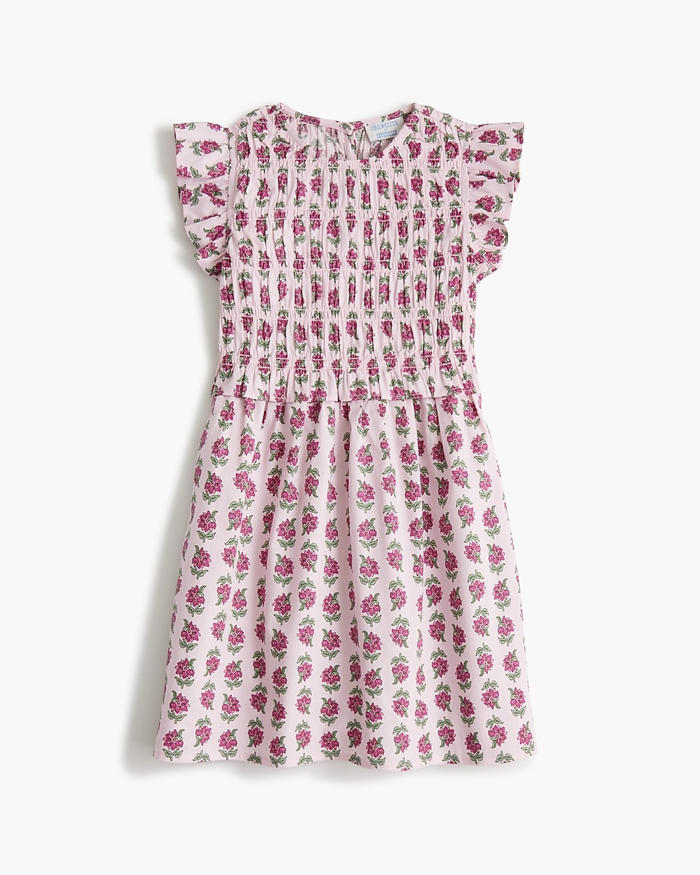 Girls' block-print smocked dress | J.Crew Factory