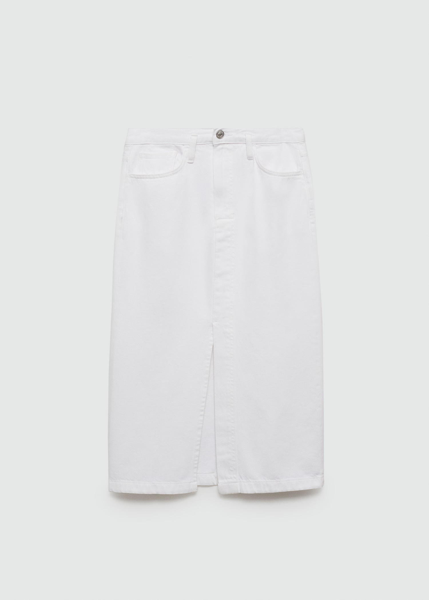 Slit denim skirt - Woman | MANGO USA | MANGO (US)