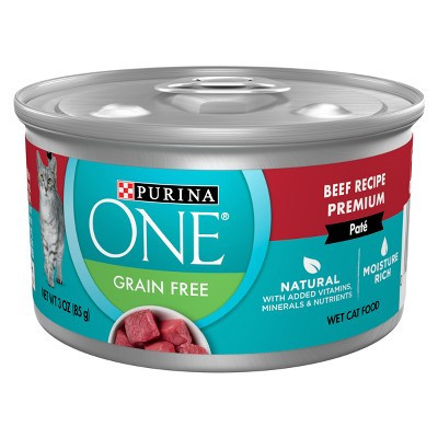 Purina ONE Grain-Free Beef Wet Cat Food - 3oz | Target