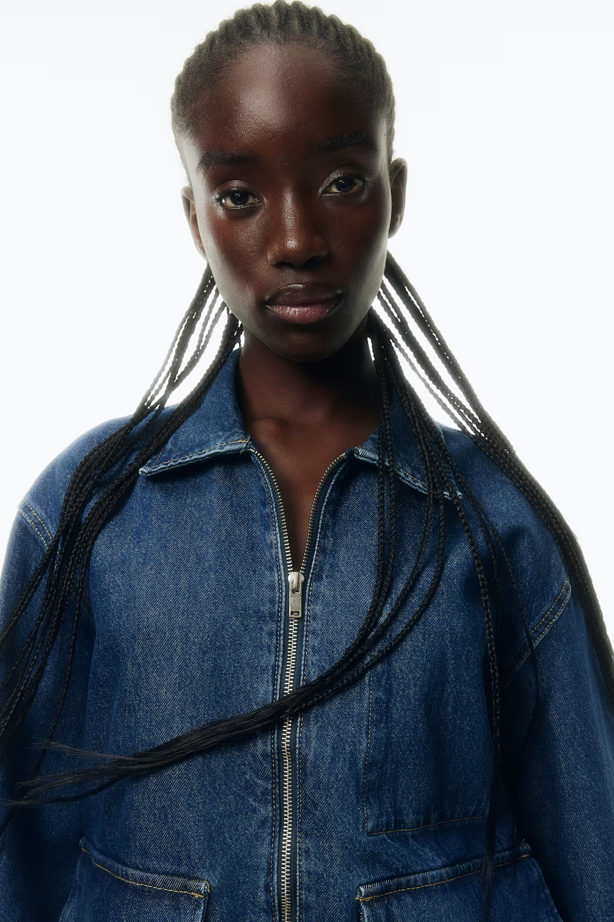 Denim jacket - Dark denim blue - Ladies | H&M GB | H&M (UK, MY, IN, SG, PH, TW, HK)