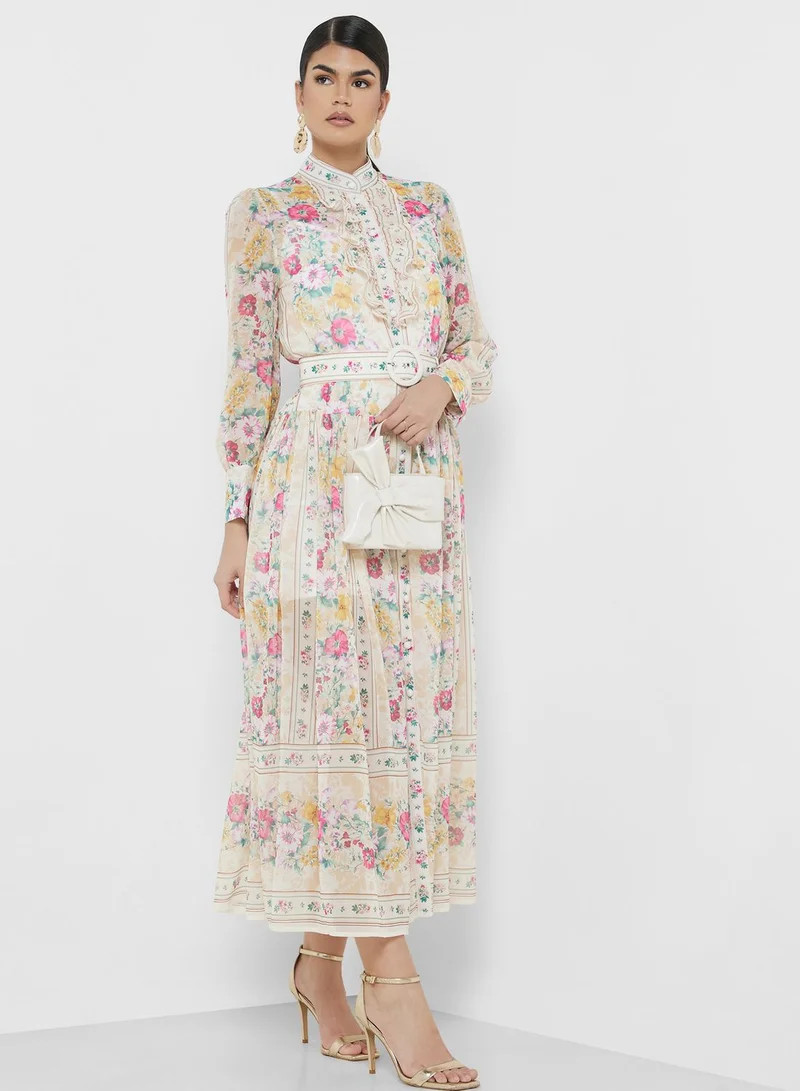 ELLA  Floral Chiffon Dress for Women | Best Price UAE | Namshi.com