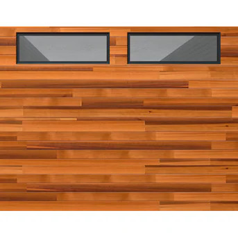 Wayne Dalton 8300 9-ft x 7-ft 12.12 R-Value Insulated Cedar Single Garage Door with Windows | Lowe's