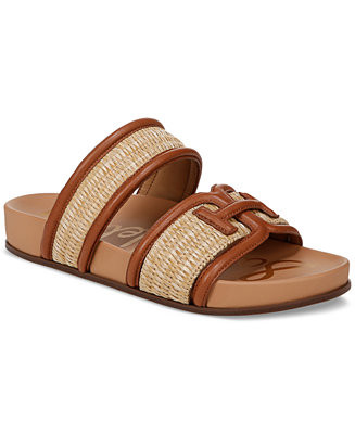 Sam Edelman Women's Rowan Emblem Slide Footbed Sandals - Macy's | Macy's