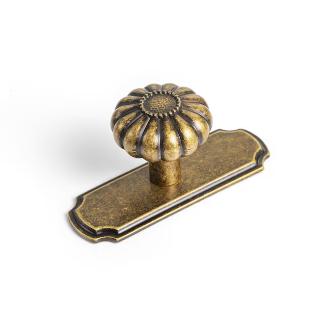 Miaokesen 1-1/4-in Antique Brass Round Classic Cabinet Knob 6 -Pack | Lowe's