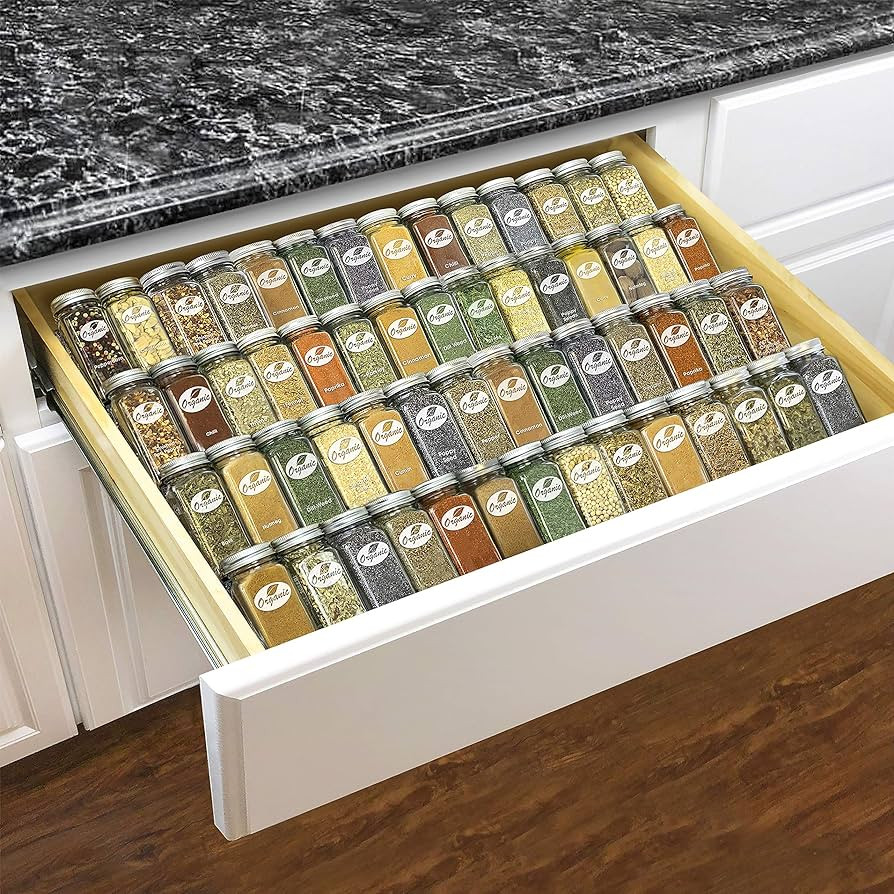 LYNK PROFESSIONAL® Expandable Organizer - Heavy Gauge Steel 4 Tier Spice Rack Insert Tray for Sp... | Amazon (US)