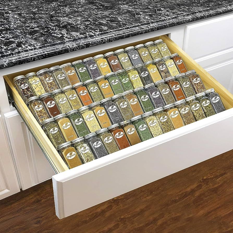 LYNK PROFESSIONAL® Expandable Organizer - Heavy Gauge Steel 4 Tier Spice Rack Insert Tray for Sp... | Amazon (US)