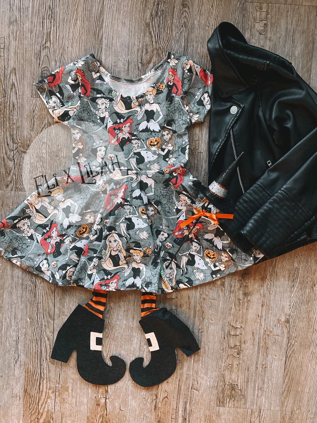 Girls spooky Princesses Twirl Dress - Etsy | Etsy (US)