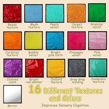16 Set Sensory Mini Mats Assorted Textured Sensory Floor Tiles - Sensory Walls, Early Sensory Exe... | Amazon (US)