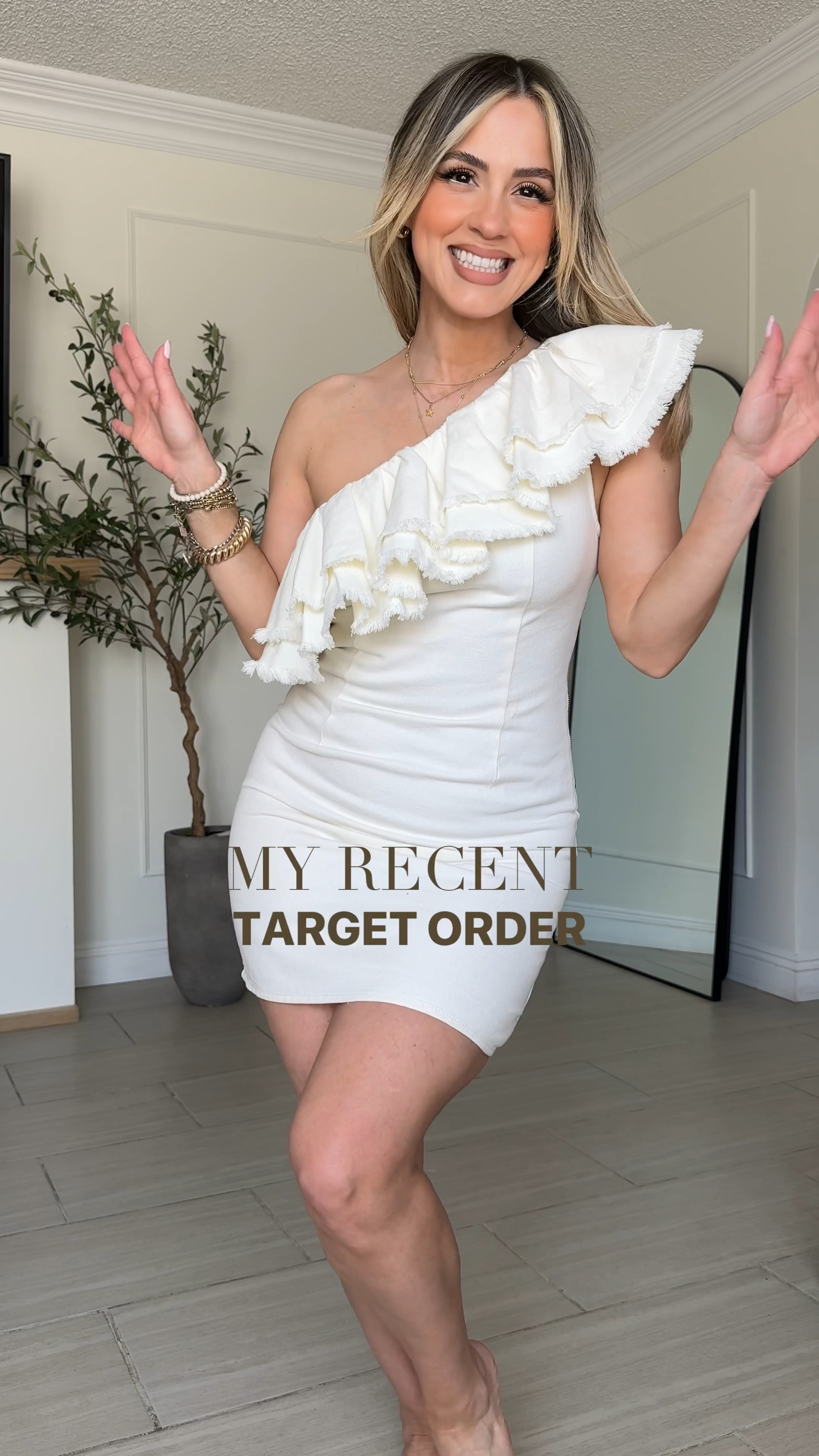 My recent Target order 🙌🏼😍 so many pieces on sale for Target's CIRCLE WEEK 🥰

✔️ cream mini dress size 4
✔️2 piece rust set | XS top | SM skirt
✔️ denim jumpsuit size 2
✔️ 2 piece coral set | XS top + skirt 
✔️ polka dot dress XS
✔️ linen jumpsuit size 4 (wither ordered size 2)
✔️ pastel green vest set | vest XS | trousers size 4

#LTKxTarget #LTKU #LTKfindsunder50