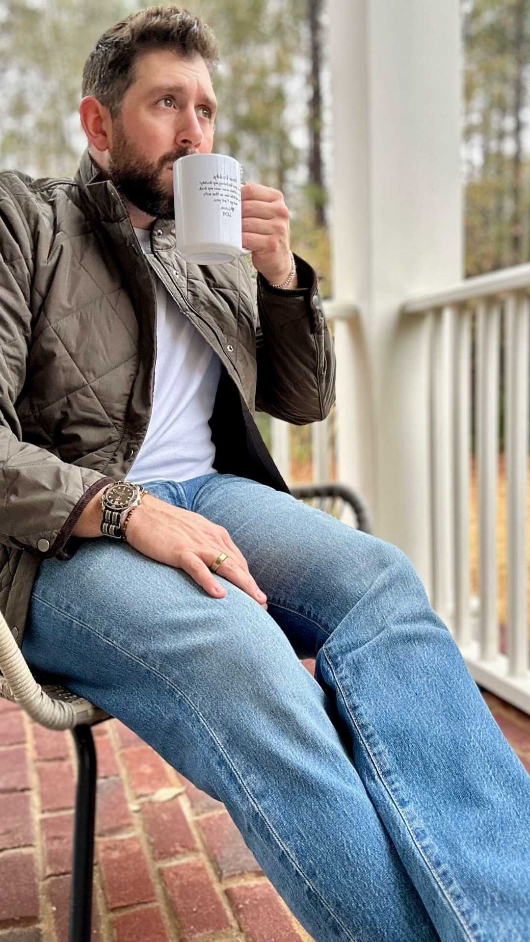 Rain or shine, a dad has to get his coffee. #ootd #menswear #dadfit #2026 #LTKOOTD

#LTKGiftGuide #LTKMens #LTKSeasonal