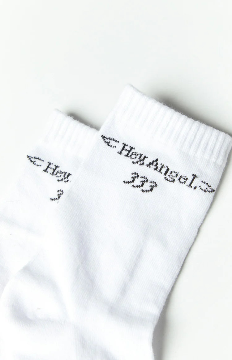 Hey Angel White Crew Socks | Beginning Boutique (AU)