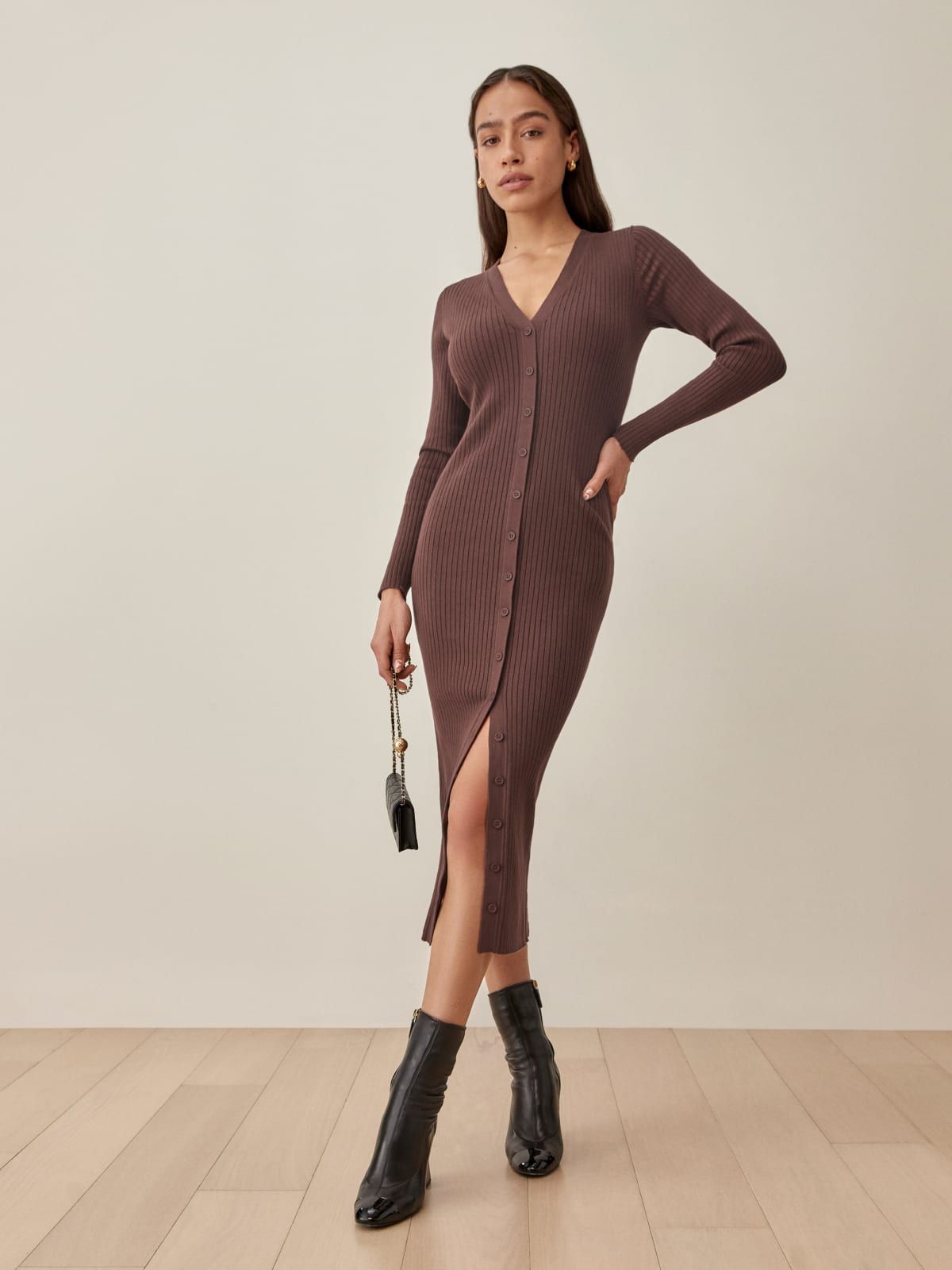 Bruni Cotton Sweater Dress | Reformation (US & AU)