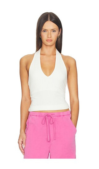 Citizens of Humanity Thea Halter Top in Ivory. - size M | Revolve Clothing (Global)