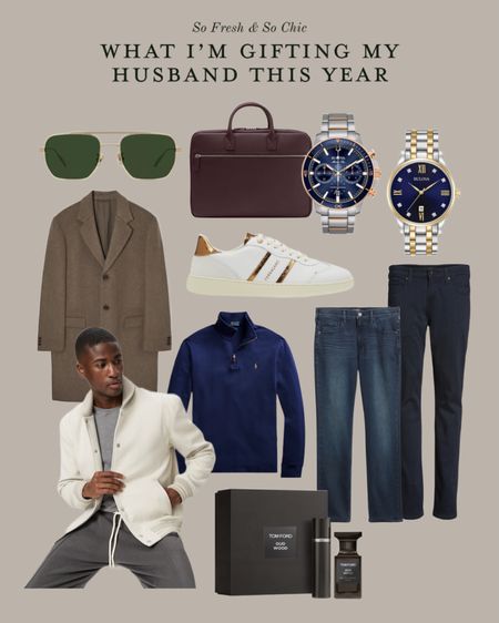 Almost everything in this gift guide is on sale right now! Obviously not gifting him everything here lol but a few things. The rest I’m saving as future birthday gifts. 😀 #LTKMens
.
Men’s gift guide - Christmas gifts for him - men’s luxury gift guide - luxury gifts under $600 - men’s gifts under $600 - men’s gifts sale -  Nordstrom men’s gifts - bulova men’s watches sale - Ralph Lauren sale - Paige denim sale - cos men’s wool coat - Givenchy men’s sunglasses - leatherology leather laptop bag - ferragamo men’s sneakers sale - white leather sneakers men - Tom ford oud wood cologne set sale - men’s diamond watch sale - London fog Tomlinson bomber jacket men - bottega men’s sunglasses - gifts for him - gift guide for him - mens gift guide 

#LTKstyletip #LTKGiftGuide #LTKsalealert