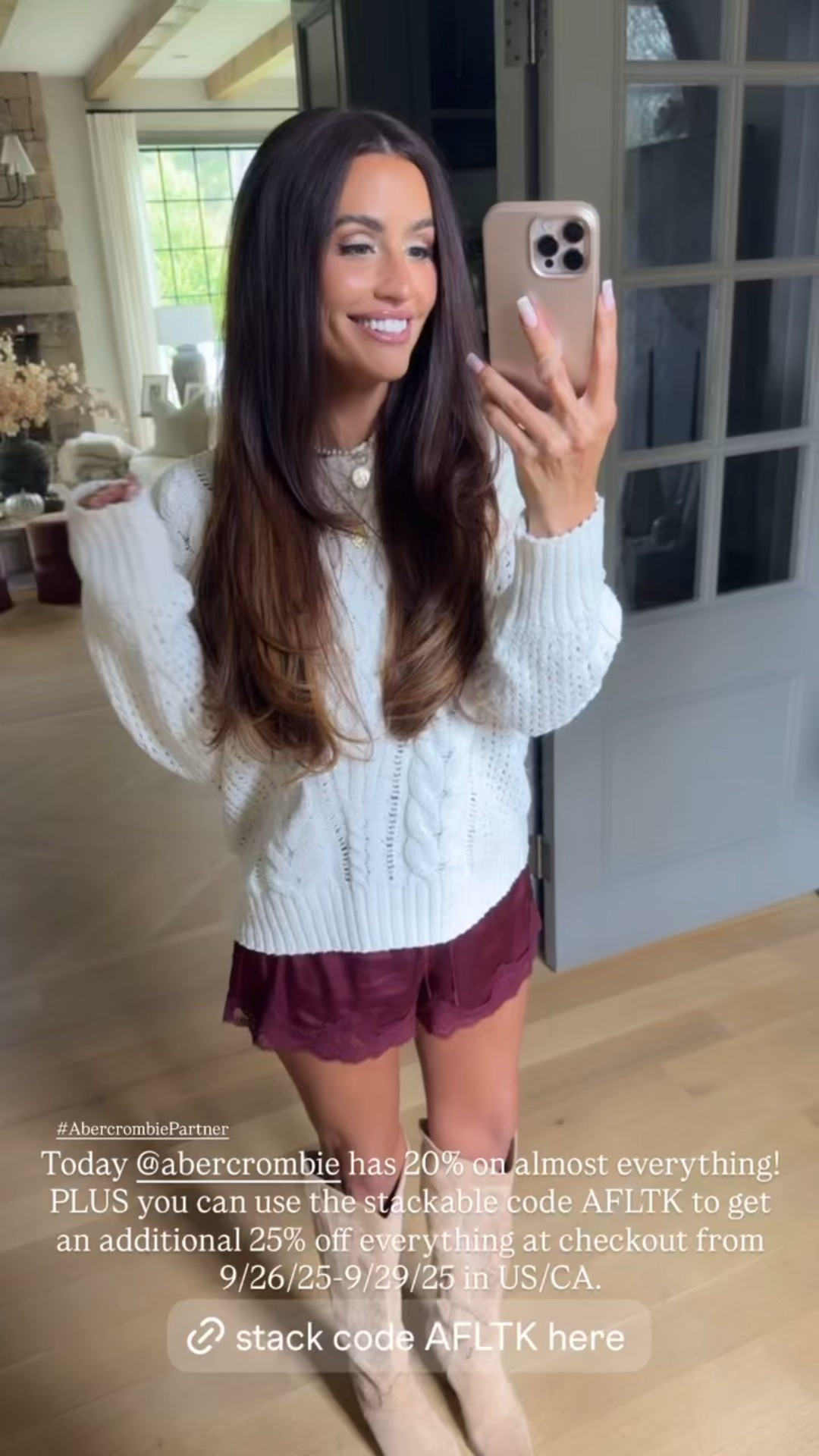 #Abercrombiepartner Almost everything is 20% off at @ abercrombie right now with an additional 25% off using a stackable code through the LTK Fall Sale. See details below:
* Offer valid in stores and online September 25, 2025 to September 29, 2025 in US/CA. Exclusions apply as indicated. Online price reflects discount.
* Use code AFLTK to get an additional 25% off everything at checkout from 9/26/25-9/29/25 in US/CA. Excludes clearance and gift cards. See details online.


#LTKSaleAlert #LTKFindsUnder100 #LTKFallSale