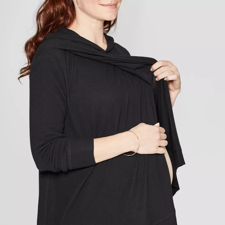 Nursing Hooded Swing Maternity Sweatshirt - Isabel Maternity by Ingrid & Isabel™ | Target