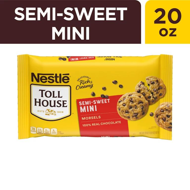 Nestle Toll House Semi Sweet Mini Chocolate Baking Chips, 20 oz Bag | Walmart (US)