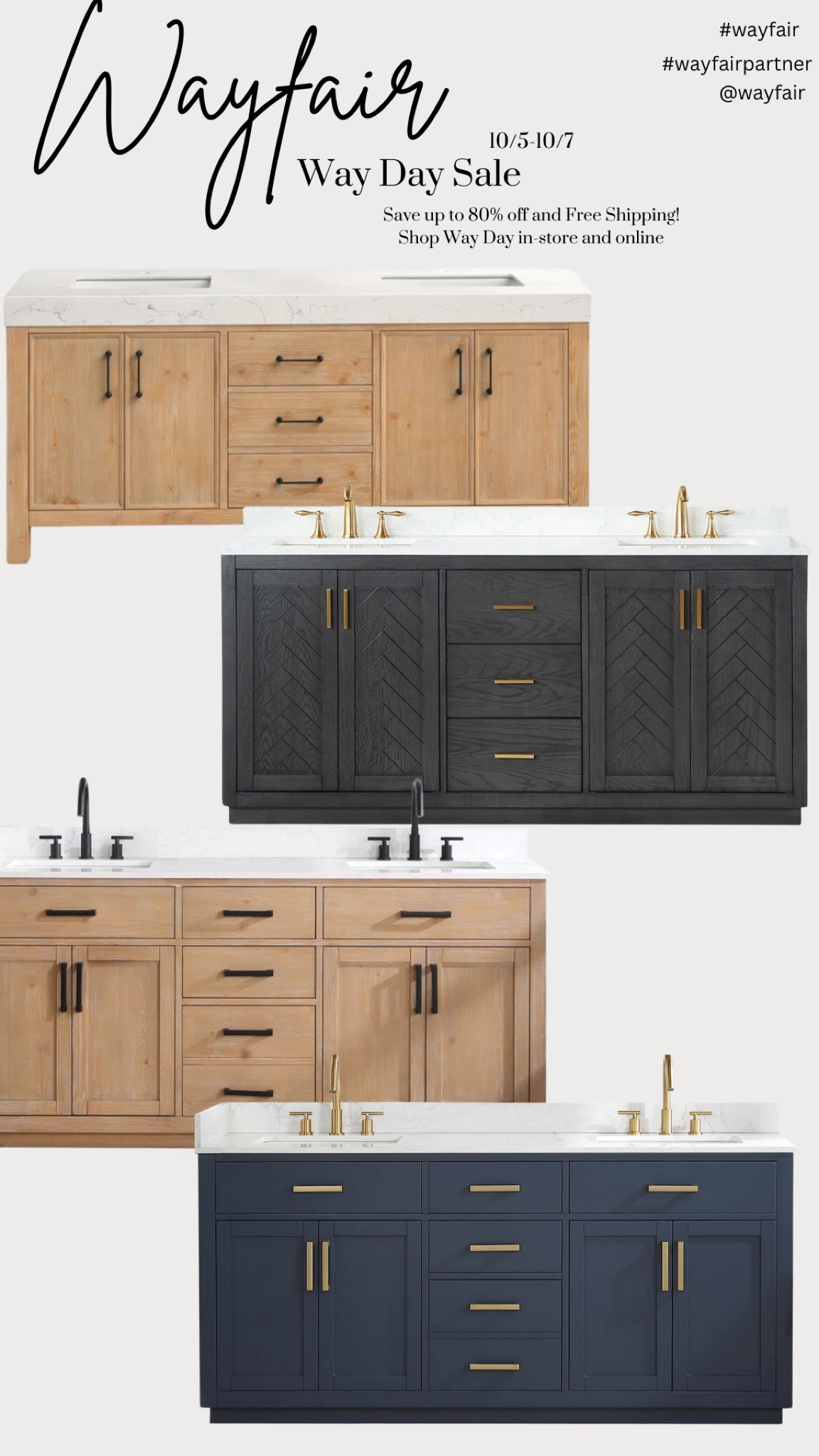 There is no better time to get ready for holiday entertaining than right now. That is because @Wayfair’s Way Day Sale is HERE!! Starting 10/5 and running until 10/7, you can save big on items like bathroom vanities, plumbing fixtures, hardware, lighting, and so much more.

It’s time to shop Wayfair’s biggest sale of the year– up to 80% off and free shipping!  Shop Way Day in-store and online.


@shop.ltk @wayfair #wayfairpartner #wayfair #liketkit
#modernfarmhouse #breakfastnook #interiordesign #diningspace #homebuildfinds #homedecorfinds #neutralhomedecor

#LTKxWayDay 

#LTKHome #LTKSaleAlert