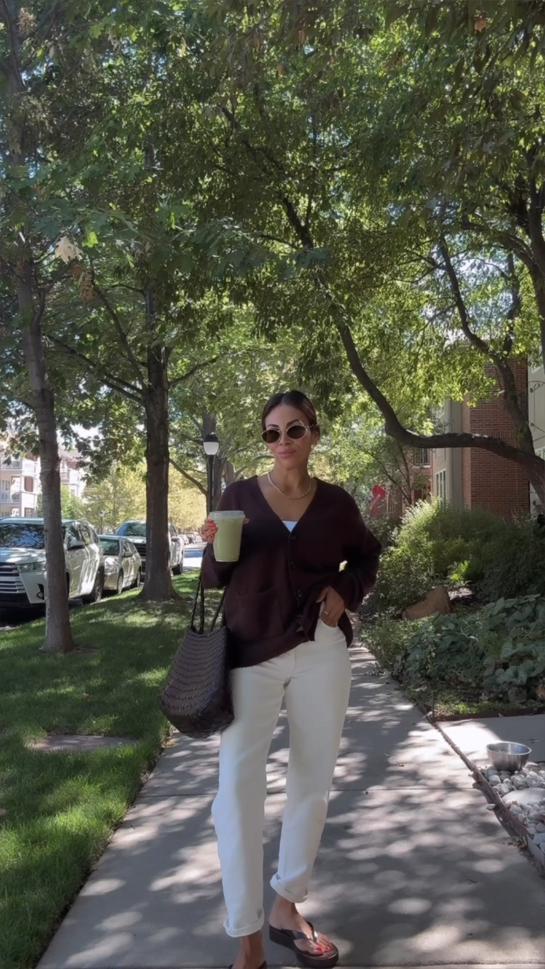 Go get a matcha and shopping ootd 🍂 
Love this cardigan so much in this chocolate color. Wearing a medium for a more oversized look, Jeans (currently out of stock, get notified when they’re back, such a great everyday pair of white jeans to own.) wearing a size 2, shoes run tts 

Mom style 
OOTD 
Fall outfit idea 
Fall outfit 
Outfit of the day
Casual outfit 
Easy outfit 
Realistic outfit  
Jeans 
White jeans 
H&M 


#LTKPetite #LTKSeasonal #LTKStyleTip