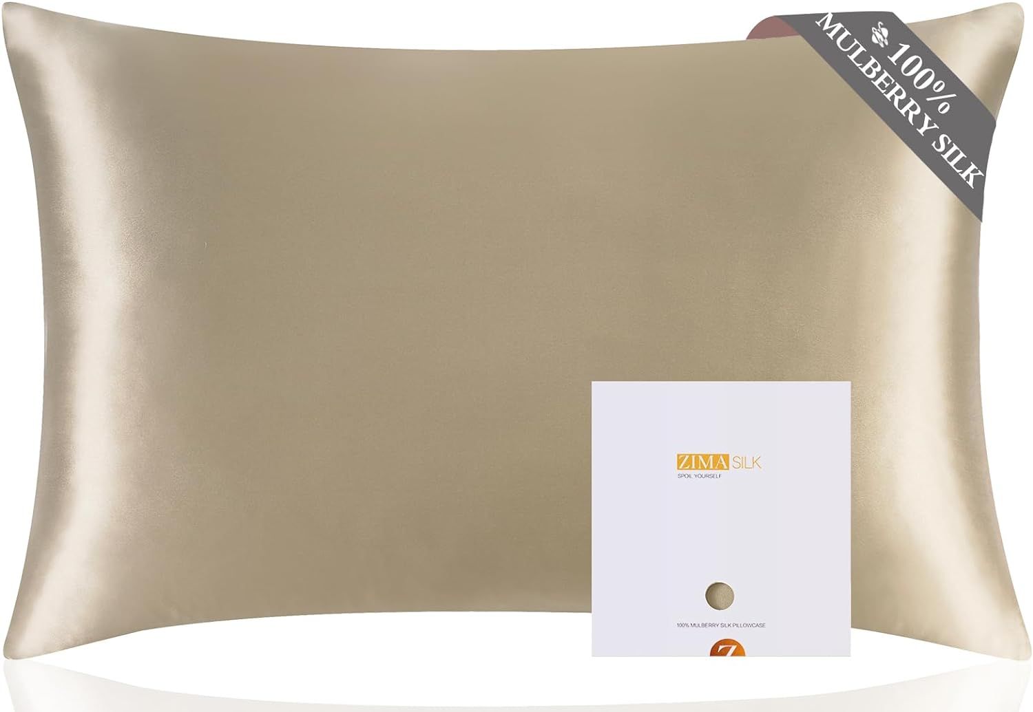 ZIMASILK 100% Pure Mulberry Silk Pillowcase for Hair and Skin Health,Soft and Smooth,Both Sides P... | Amazon (US)