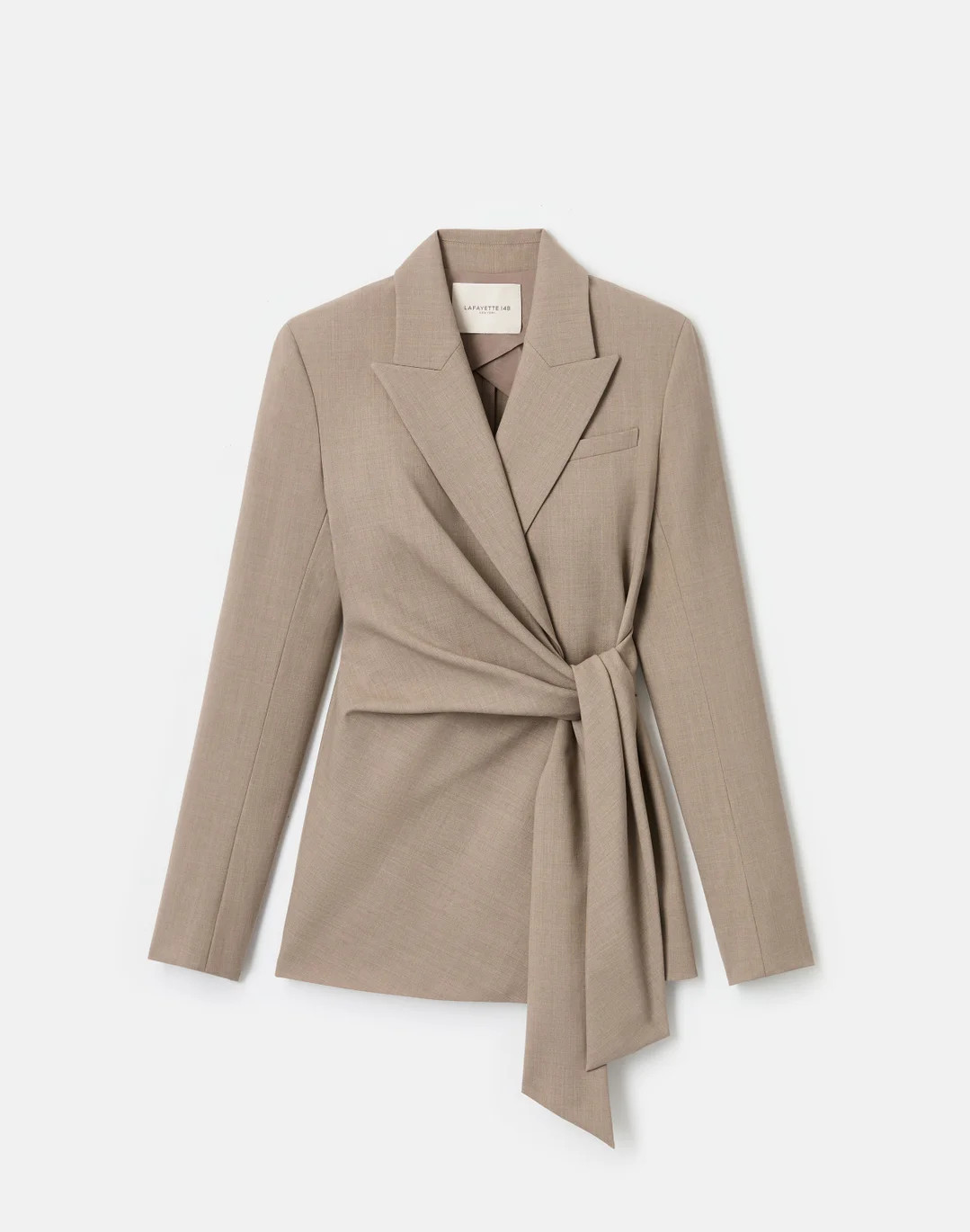 Responsible Stretch Wool Slim Wrap Blazer | Lafayette 148 New York