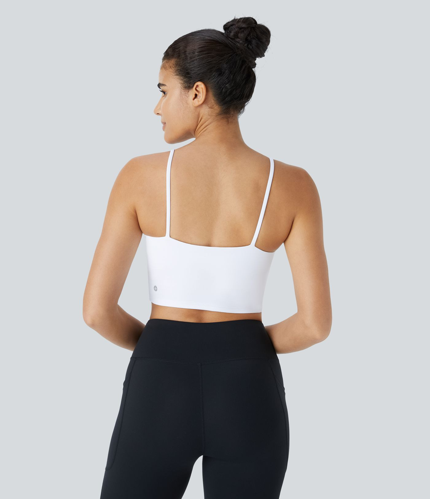 Basic Padded Workout Cropped Low Support Tank Top A-D Cups | HALARA