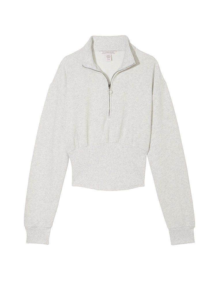 Cotton Fleece Half-Zip Corset Pullover | Victoria's Secret (US / CA )