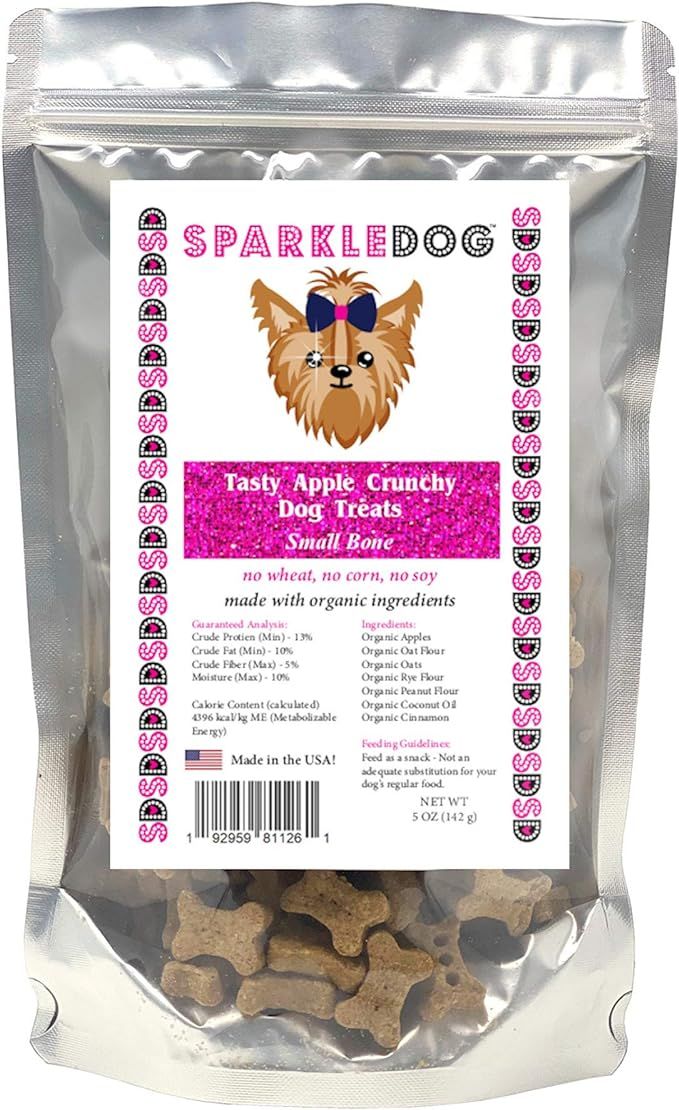 SparkleDog Tasty Apple Small Bone Crunchy Dog Treats 5 oz | Amazon (US)