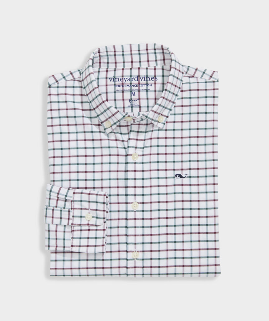 Boys' Performance Cotton Quidnet Tattersall Shirt | vineyard vines
