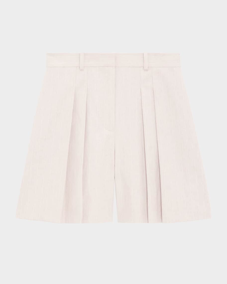 Theory Pleated Shorts | Neiman Marcus