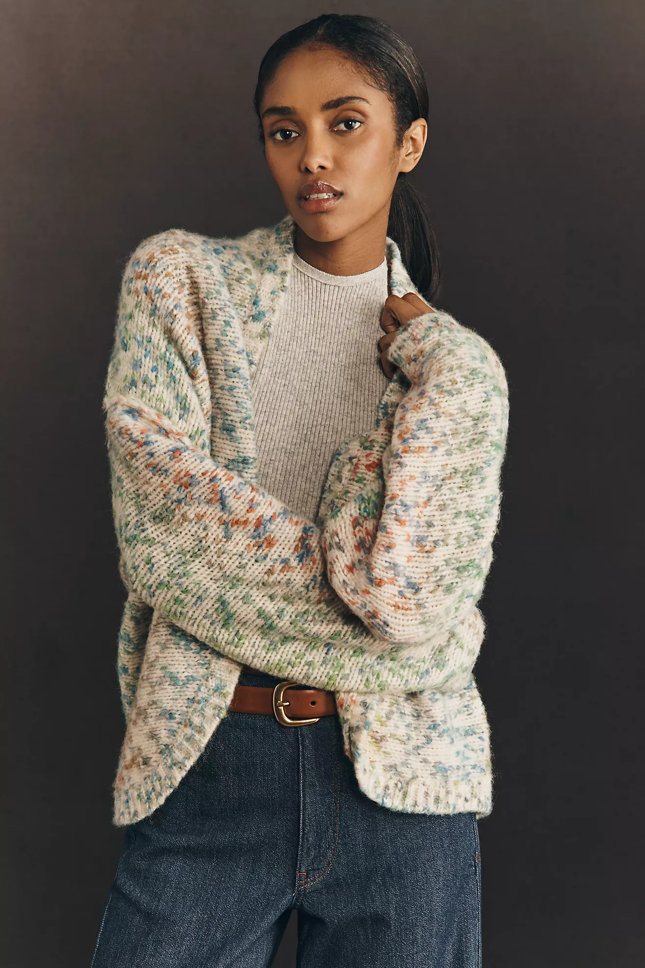 Pilcro Confetti Wool Blend Cardigan Sweater | Anthropologie (US)