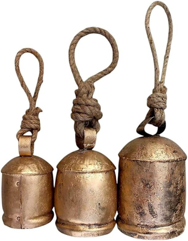 Mango Gifts Handmade Rustic Iron Tin Metal Vintage Harmony Bell - Country Style Large Relaxing Tr... | Amazon (US)
