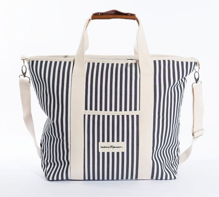 Click for more info about St. Tropez Cooler Tote Bag, 16"W x 20"H, Navy Stripe