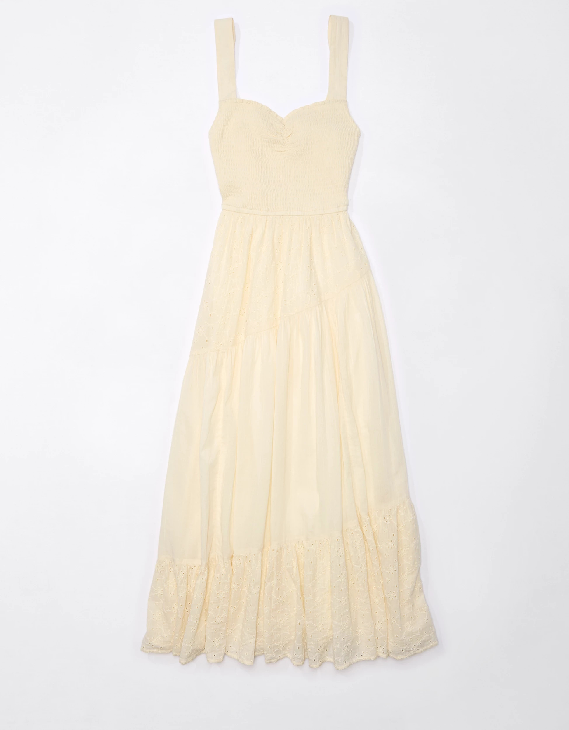 AE Asymmetrical Tiered Midi Dress | American Eagle Outfitters (US & CA)