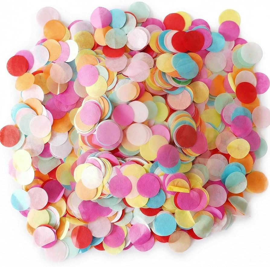 3.5oz Rainbow Table Confetti - Birthday Party Confetti Paper for Birthday, Celebrations, Weddings... | Amazon (US)