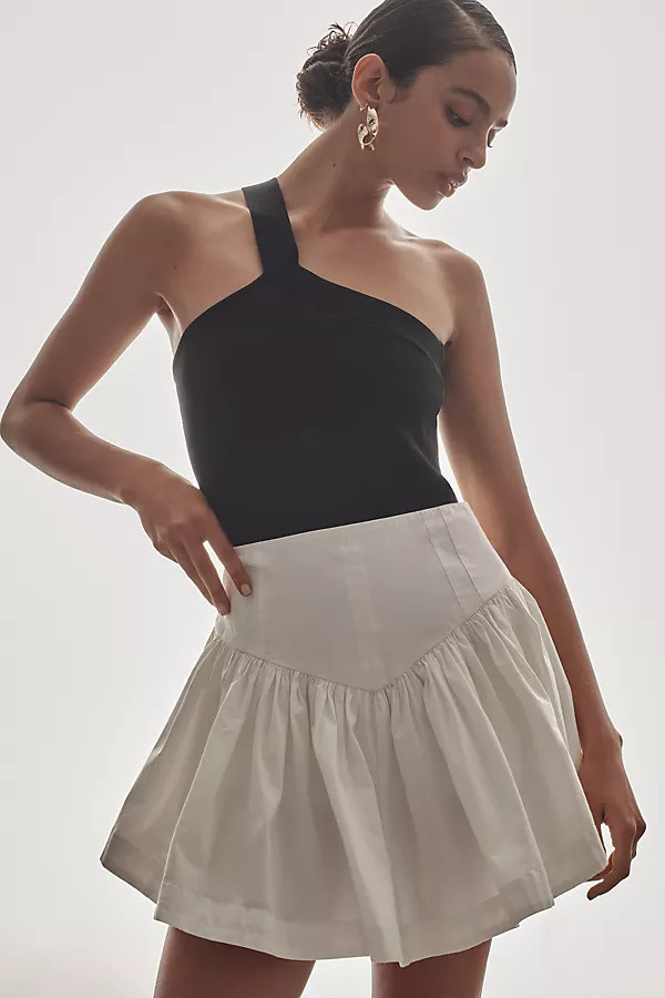 Basque-Waist Flirty Mini Skirt | Anthropologie (US)
