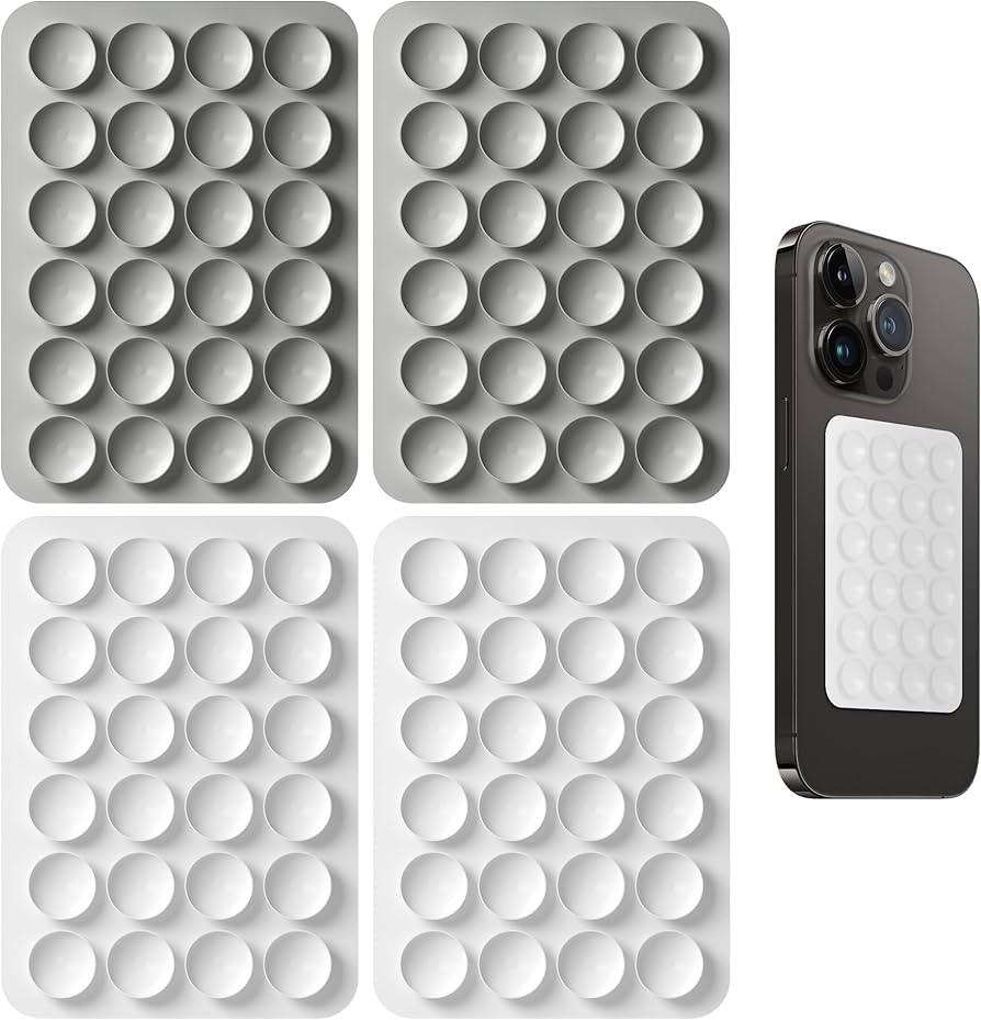 NEWZEROL (4 Pcs Silicone Suction Phone Case Adhesive Mount for All iPhone and Android Cellphones,... | Amazon (UK)
