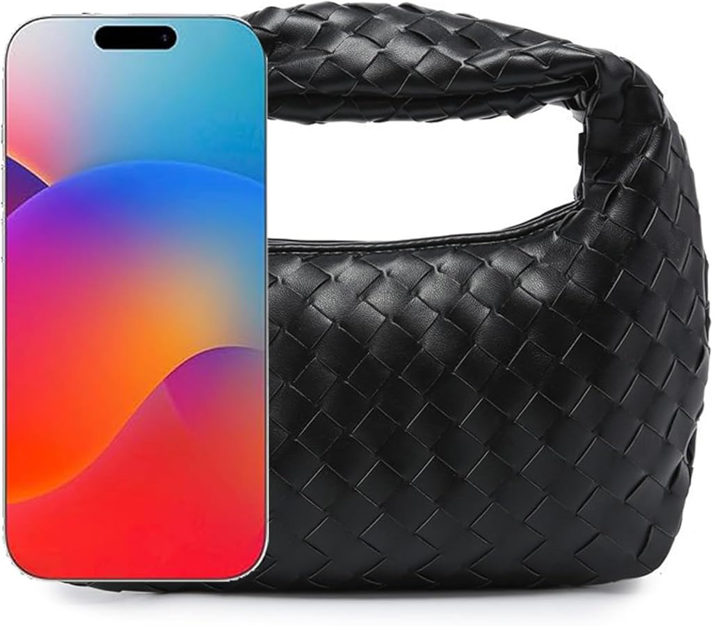 Fashion Knotted Small Top Handle Purse Clutch, Woven Handbags for Women, Woven Purse, Tote bag, H... | Amazon (US)