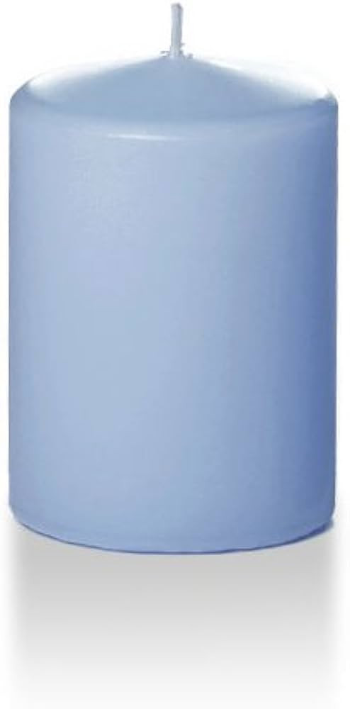Yummi 3" x 4" Periwinkle Blue Round Pillar Candles - 3 per Pack | Amazon (US)